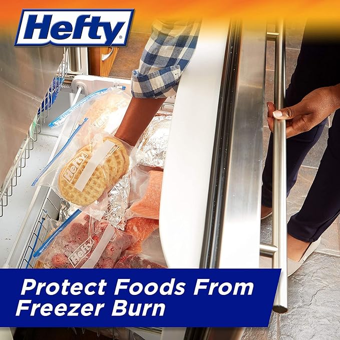 Hefty Freezer Slider Bags, Quart, 15 CT (Pack - 3)