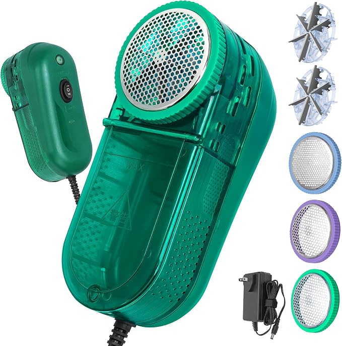 Pill Remover Fabric Shaver for Clothes-40W Power Electric Lint Remover, Industrial Sweater Pill Remover, Speed of 13000 RPM for Dry Cleaners/Clothes/Furniture/Bedding(No Charging Required)