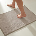 TYUU Bathroom Rugs Non Slip Washable, Super Absorbent Thin Bath Mat Small Quick Dry Low Pile Bathroom Rug, Beige 20"x30"