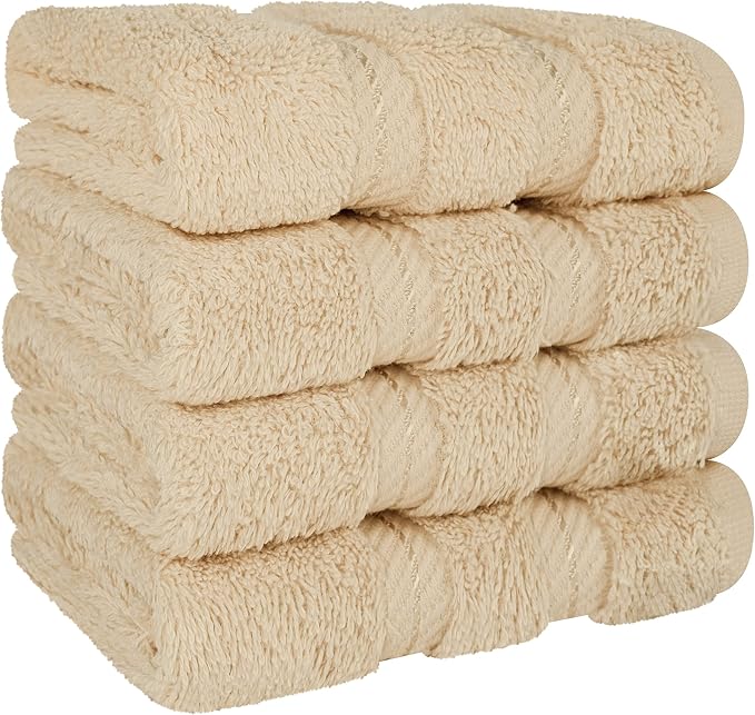 American Soft Linen 100% Cotton Luxury Turkish Towels, 4 PC Washcloth Set | Soft Absorbent Quick Dry OEKO Tex Standard 100 Certificated Durable Machine Washable Premium Hotel Quality