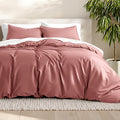 Bare Home Bedding Duvet Cover King Size - Premium 1800 Super Soft Collection - Lightweight, Cooling - Soft Breathable Bedding Duvet Cover (King, Dusty Rose)