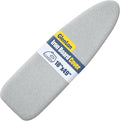 Ironing Board Cover and Pad, Extra Wide, 18" x 49", Sliver | Aluminum Coating, Thick Scorch & Stain Resistant Padding, Heavy Duty Iron Board Cover with Elastic Edge, Adjustable Fastener