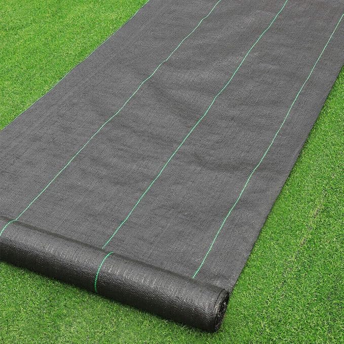 Petgrow Heavy Duty Weed Barrier Landscape Fabric for Outdoor Gardens | Non Woven Weed Blockr Fabric - Garden Landscaping Fabric Roll - Weed Control Fabric in Rolls（5FTX250FT）