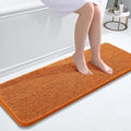 OLANLY Bathroom Runner Rugs 47x17, Extra Soft Absorbent Chenille Bath Rugs, Rubber Backing Quick Dry, Machine Washable Long Bath Mats for Bathroom Floor, Tub and Shower, Home Decor Accessories, Clay