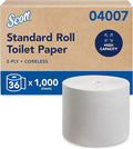 Scott Professional Essential Coreless High-Capacity Standard Roll Toilet Paper, Bulk (04007), 2-Ply, White (36 Rolls of 1,000 Sheets, 36,000 Sheet Total)