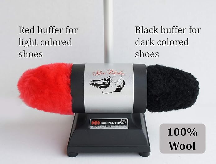 Sunpentown UC-989 Dual-Buffer Shoe Polisher w/Lamb Wool buffers