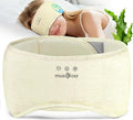 MUSICOZY Bluetooth 5.4 Sleep Headphones Eye Mask with Seaweed Fiber Cotton, Ultra Soft Fully Wrapped Sleep Mask with Headphones for Side Sleepers, 14 Hours Playtime, Gifts for Men Women, Beige