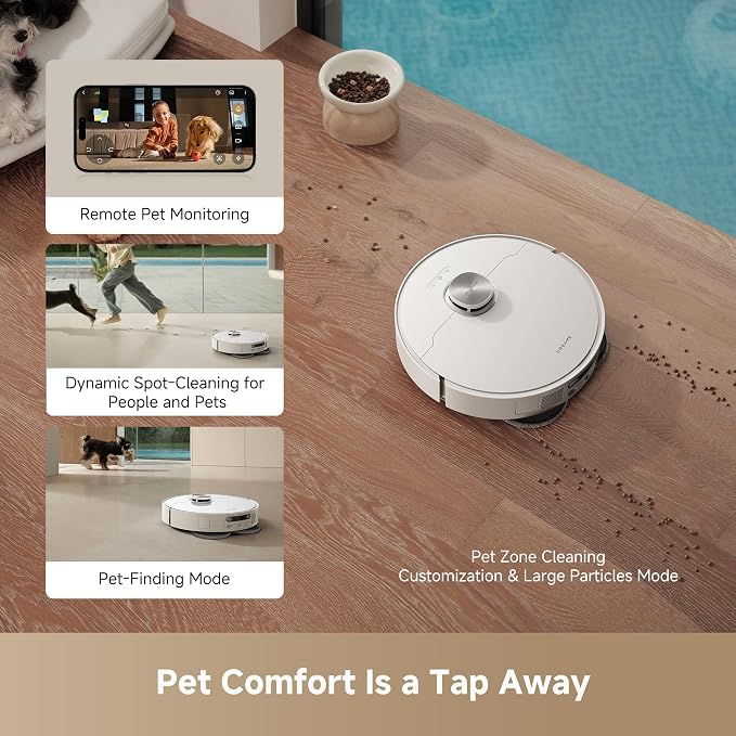 DREAME L40s Ultra AE Robot Vacuum and Mop Combo, 19,000Pa Suction, Self Emptying Dust Box, Flexible Mop & 167℉ Self Cleaning Washboard, Diverse Brush Selection, All-in-One Station, Auto Refill