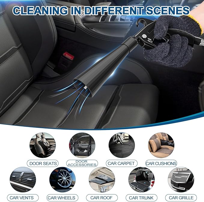 PARAROSE Detailing Car Cleaning Gun Interior Dryer Air Blow Gun, High Pressure Blower Gun, Car Detailing Tools for Quickly Blowing Out Dirt and DustWorking with Air