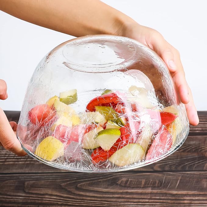 Plastic Food Wrap With Slide Cutter 18"Wide 2000Feet Long 3000 Square Feet Home And Commercial Use Food Service Thick and Durable Enough For Daily Life