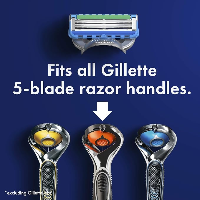 Gillette Fusion5 ProGlide Razor for Men, 12 Blade Refills with Precision Trimmer (Pack of 2)
