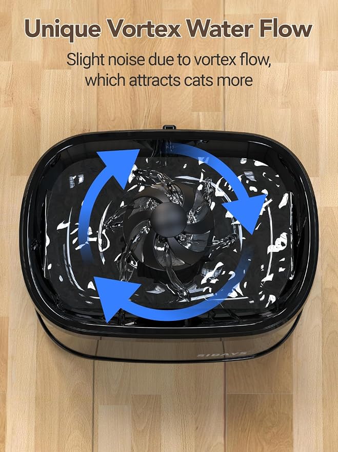 SIBAYS 9.5L/2.5Gal Dog Water Fountain, 3 Flow Modes Automatic Pet Water Fountain with LED Light & Water Shortage Reminder, Ultra Quiet Dog Water Bowl Dispenser for Large Dogs & Multi-Pet (FS82, Black)