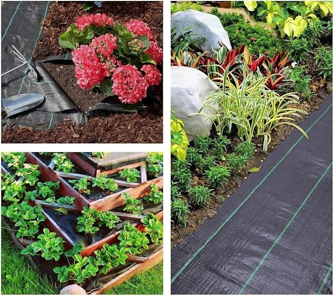 Weed Barrier Landscape Fabric Heavy Duty 3.2oz 3ftx100ft Garden Mat | Garden Weed Mat,Flower Bed,Farming,Construciton Project,Woven Geotextile Driveway Fabric
