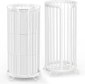 Bunoxea Toilet Paper Holder Stand, Freestanding Toilet Tissue Organizer, Minimalistic Storage Solution, Reserve Mega Rolls,Modern -2PACK White