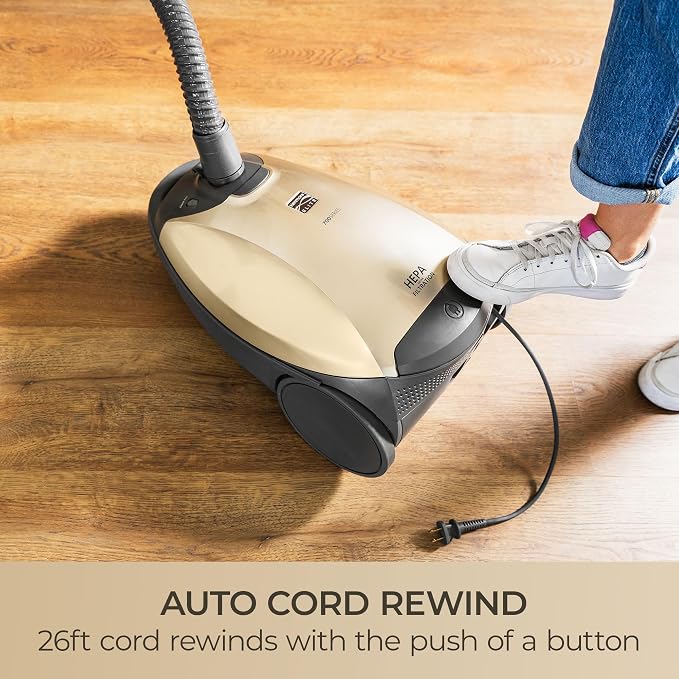 Kenmore Elite Ultra Plush 700 Series Bagged Canister Vacuum | 2-Motor System, Powerful Suction, HEPA Filter, Pet PowerMate for Pet Hair, Thick Carpet, Hard Floors, Stairs and More