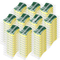 100 Pcs Individually Wrapped Sponges Uncompressed Non Scratch Scrouing Sponges for Household Cleaning Dishes Kitchen Airbnb Apartment Car Bike Green