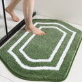 COSY HOMEER Extra Thick Bath Linen Sets Rugs - Anti-Slip Bath Mats Soft Plush 100% Strong Polyester Living Room Bathroom Mat Floor Water Absorbent(Green,24x36 - Inches)