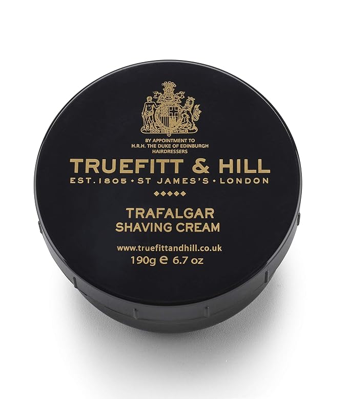 Truefitt & Hill Trafalgar Shaving Cream Bowl for Men, Spicy and Light Fragrance, 6.7 oz.