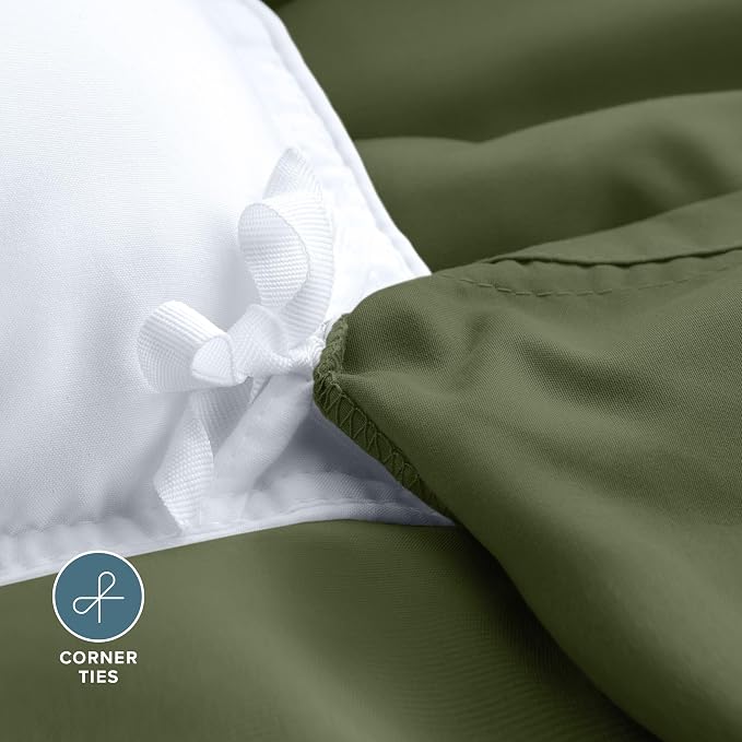 Bare Home Bedding Duvet Cover Extra Long Size - Premium 1800 Super Soft Collection - Lightweight, Cooling - Soft Breathable Bedding Duvet Cover (Twin/Twin XL, Cypress)