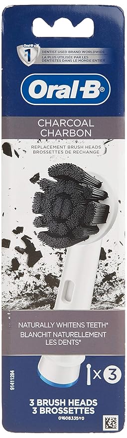 Oral-B Charcoal Electric Toothbrush Replacement Brush Heads Refill, 3 Count (Pack of 5)