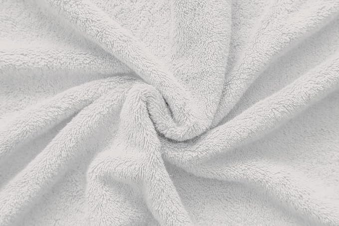 American Veteran Towel, 100% Cotton Turkish 6 Piece Towel Set, Luxury Towels Set of 6 for Bathroom Essentials, 2 Bath Towels 2 Hand Towels 2 Washcloths, Silver Grey