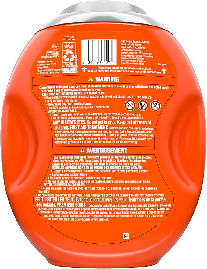 Tide Hygienic Clean Power PODS Laundry Detergent Pacs, Original Scent, 57 Count, Removes Visible and Invisible Dirt
