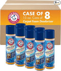 Arm and Hammer Fabric and Carpet Foam Deodorizer Professional, Aerosol, Fresh Scent, 15 fl oz (Case of 8)