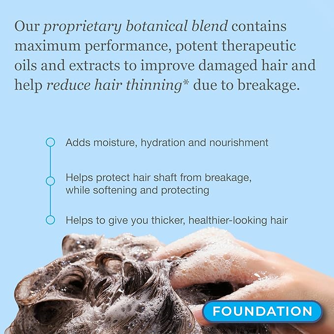 PURA D'OR Hair Thinning Therapy Biotin Shampoo and Conditioner Set, CLINICALLY TESTED Effective Results, Hair Thickening Products For Women & Men, Herbal Scent, Color Safe, 16oz x2