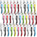 Honoson 40 Pieces Wine Opener Bulk Corkscrew Bottle Wine Key Opener Waiter Metal Heavy Beer Corkscrew Serrated Foil Cutter Key for Servers Home Restaurants Bars Waiter Bartenders (Fresh Colors)