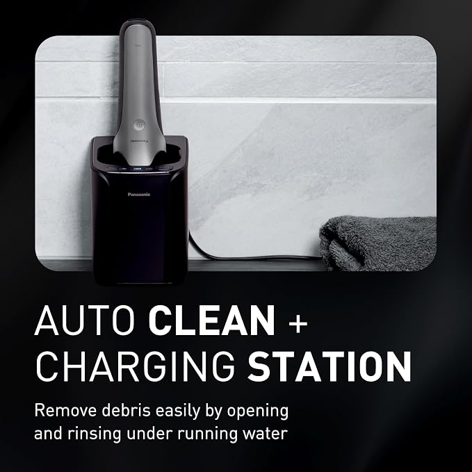 Panasonic ARC5 PRO Electric Razor for Men, Wet/Dry 5-Blade Foil Shaver for Thick Beard & Stubble, 20D Flexible Head, Enhanced Beard Sensor, Pop-Up Trimmer – ES-L550WS
