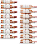 Hoctieon 2-Set 8 Tier Wall Mount Wine Rack (16 Tiers), Wall Racks for Wine Bottles Display and Storage, Hanging Bottle Organizer for Living Room, Dining Room, Wine Cellar, Bar, White