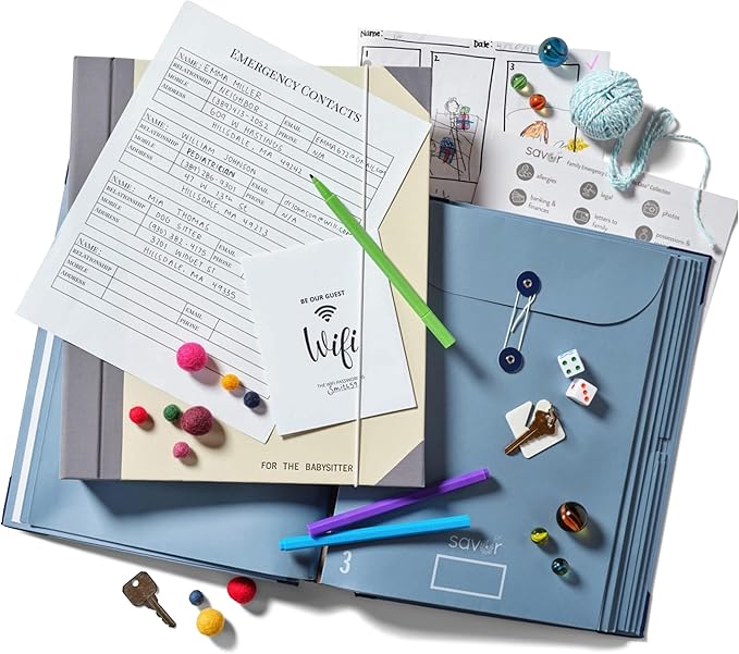 The Folio® Important Document Organizer by Savor | Binder with Guided Labels, Acid-Free File Folder Organizer with 10 Pockets, Document Holder for Home Records, Legal and Medical Papers (Slate)