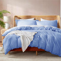 Nestl Calm Blue Duvet Cover King Size - Soft Double Brushed King Duvet Cover Set, 3 Piece, with Button Closure, 1 Duvet Cover 104x90 inches and 2 Pillow Shams