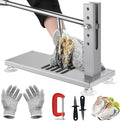 ZeroPone Oyster Clam Opener Machine Adjustable Oyster Shucker Tool Set | Includes Knives, Glove and G-Clip, Seafood Tools for Hotel Family Buffet