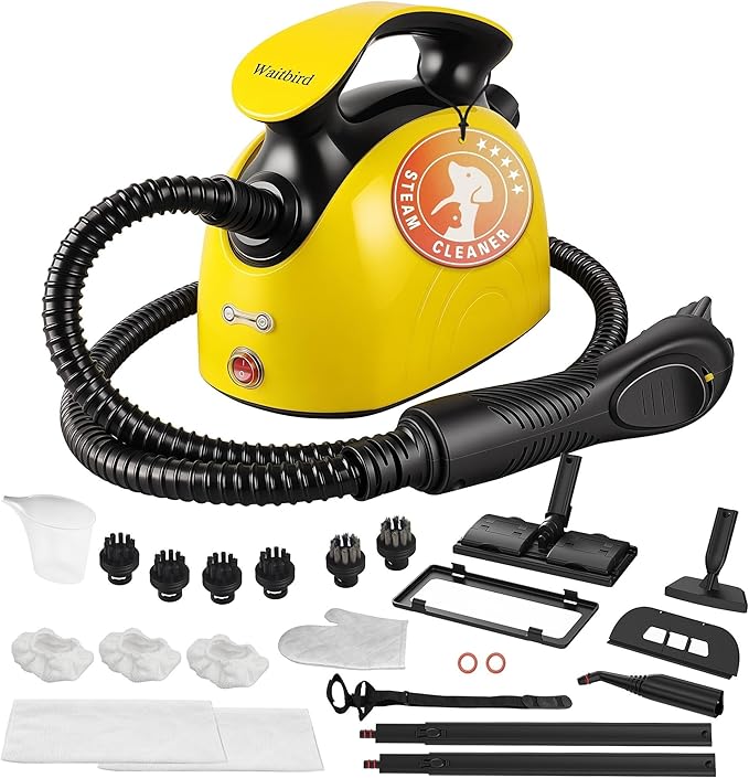 Waitbird Steam Cleaner, High Pressure Steam Cleaner For Home, Handheld Steamer For Cleaning With 21 Accessories,248 °F High Temperature,Suitable for Grout,Floor,Sofas,Upholstery,Window,Tiles,Toilets