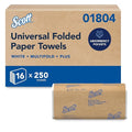 Scott Professional Multifold Paper Towels, Bulk, 16 x 250 Sheets (01804) | Universal, Plus Tier, Absorbency Pockets, Compressed, White, Compatible with Universal Folded Towel Dispensers