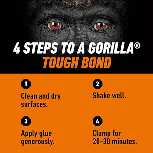 Gorilla Ultimate Waterproof Wood Glue, Natural Color, 18 oz (Pack of 1) – For Wood Working Projects and Repairs, Indoor & Outdoor
