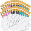 S & E TEACHER'S EDITION 330 Pcs Paint Brush Set, 300 Pcs Paint Brushes, 30 Pcs Palettes to Create Art Painting