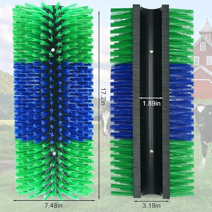6pcs Livestock Scratching Brush Goat Scratcher Brush Full Massage Grooming Tool with 24 Screws for Cow,Cattle,Cow,Sheep, Horses,Pigs