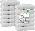 Chakir Turkish Linens Premium Cotton Absorbent Turkish Towels (Washcloths - 12 Piece, White)