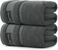 REDKISS 2 Pack Large Bath Towels Set, 100% Cotton, 31x63 in, Heavyweight 760G, Highly Absorbent & Quick Dry, Super Soft Luxury Towels for Bathroom,Hotel Collection - Dark Gray