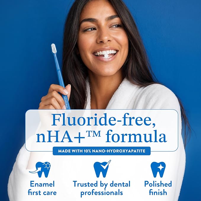Mouthology 10% Nano Hydroxyapatite Toothpaste Tablets Fluoride Free, Whitening*, Rod Shaped nHa, Xylitol Toothpaste for Adults, Enamel Care*, Sensitive Teeth*, SLS Free, Mint 60 Pack (USA Made)