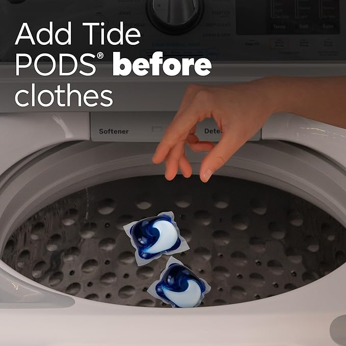 Tide PODS laundry detergent pacs, 3-in-1 Stain Remover, Odor Fighter, Color Protector, 102 Count, HE compatible, Spring Meadow Scent