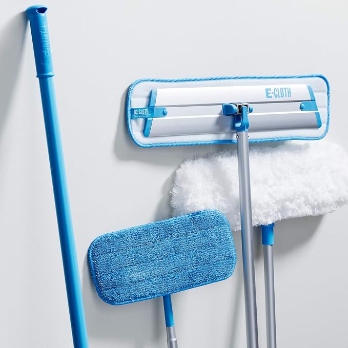 E-Cloth Deep Clean Microfiber Mop - Reusable Mop Pad for Home Cleaning, Hard Floors, Wood, Tile, or Laminate, Machine Washable, Use Wet for Cleaning or Dry for Dusting, No Refills or Spray Needed