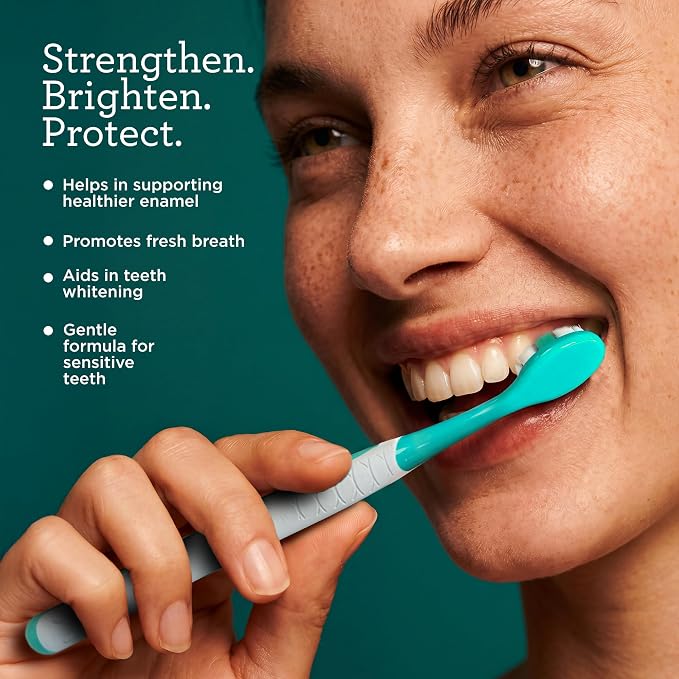 GuruNanda Hydroxyapatite Toothpaste for Whitening with Neem & Xylitol, SLS & Fluoride Free Formula with Tongue Scraper & Squeezer - Freshens Breath, Fights Plaque - Natural CocoMint Jasmine, 4.2oz
