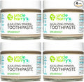 Uncle Harry's Spearmint Remineralizing Toothpaste | Natural Whitening Tooth Paste Freshens Breath & Promotes Enamel | Vegan Fluoride Free Toothpaste Pack of 4
