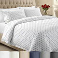 California Design Den Printed Full/Queen Size Duvet Cover Set - 400 Thread Count Sateen, 100% Cotton, Button Closure and Corner Ties (3 Piece, Polka Dot)