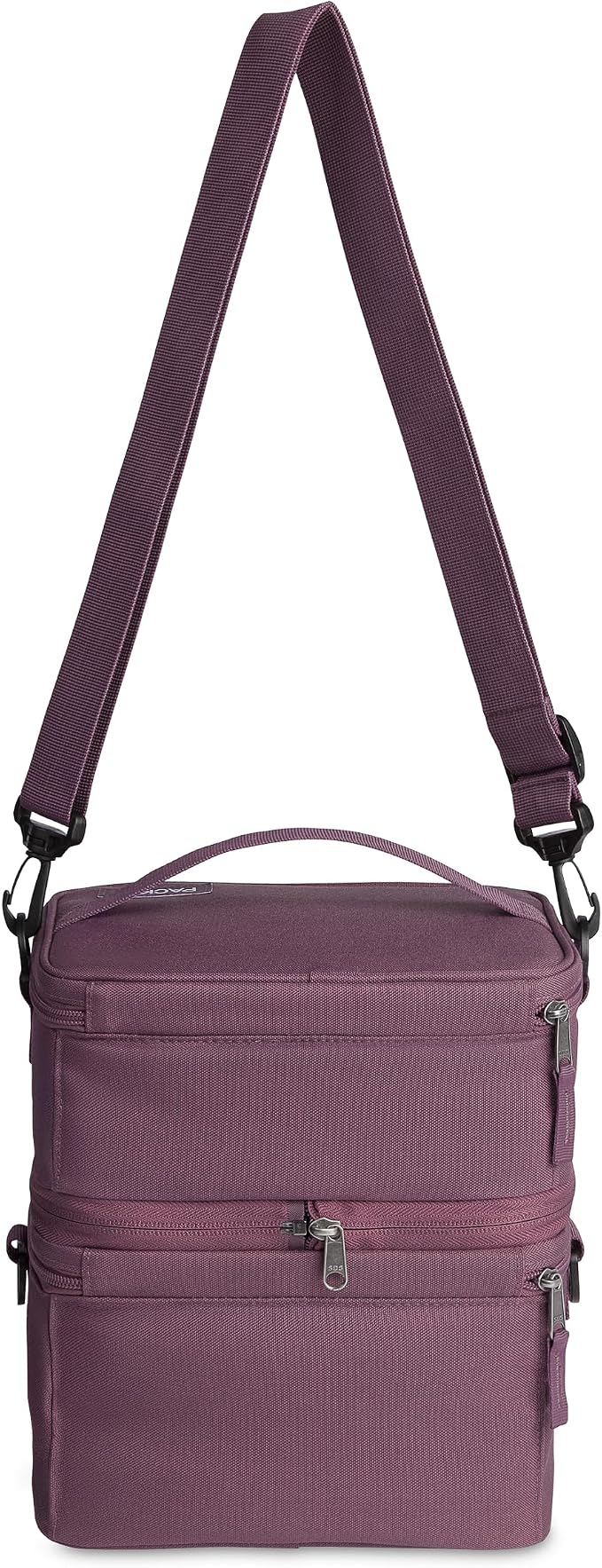 PackIt Freezable Mod 3-In-1 Lunch Box 4.5L Capacity, Plum | Built-in ice packs, EcoFreeze+ Technology, 3-in-1 use, Two compartments: freezable & insulated, Men and Women, Fresh lunches