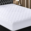 Quilted Fitted Mattress Pad, Twin Mattress Protector Topper with Deep Pocket Stretches up to 16 Inches, Machine Washable Mattress Cover by Utopia Bedding (White, Pack of 10)