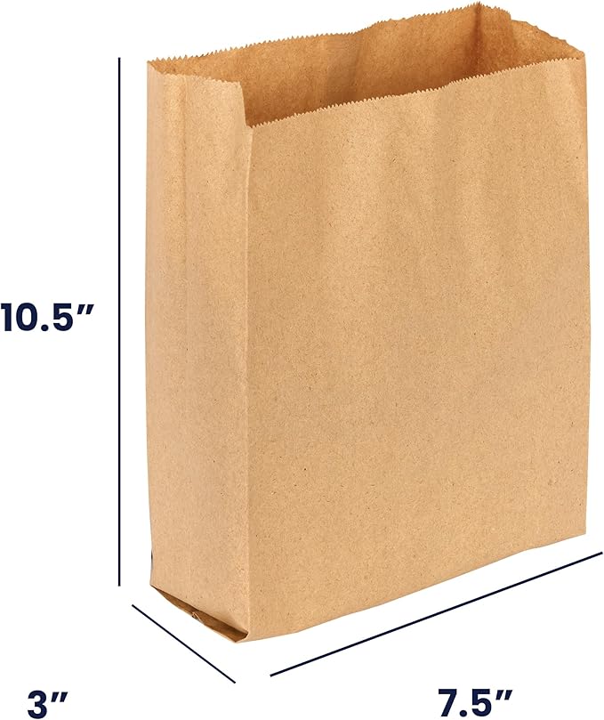 Hospeco KL Waxed Kraft Receptacle Liner Bags,Moisture-Resistant Feminine Hygiene Waste Bags, Fits Sanitary Disposal Units, 7.5 x 10.5 x 3 in (Pack of 1000)